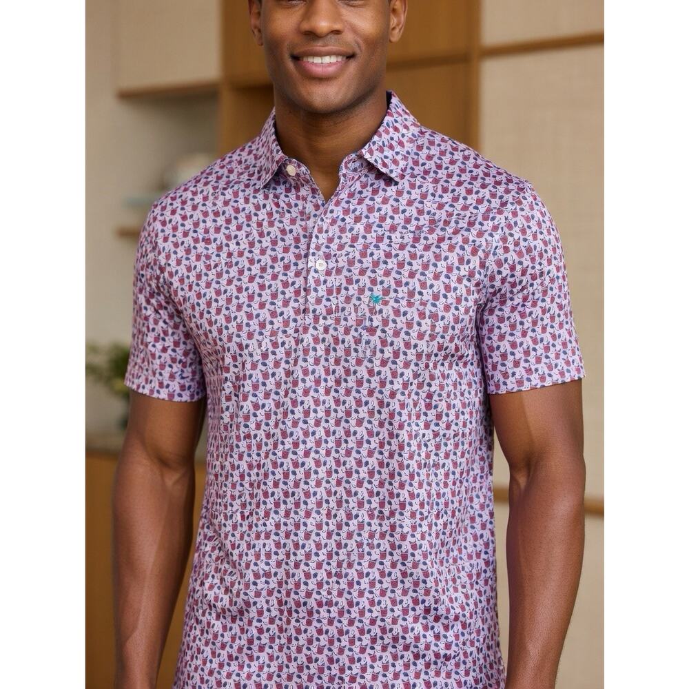 Vineyard Vines Mens OTG On The Go Sankaty XL Cocktails Pattern 92/8 Blend Golf